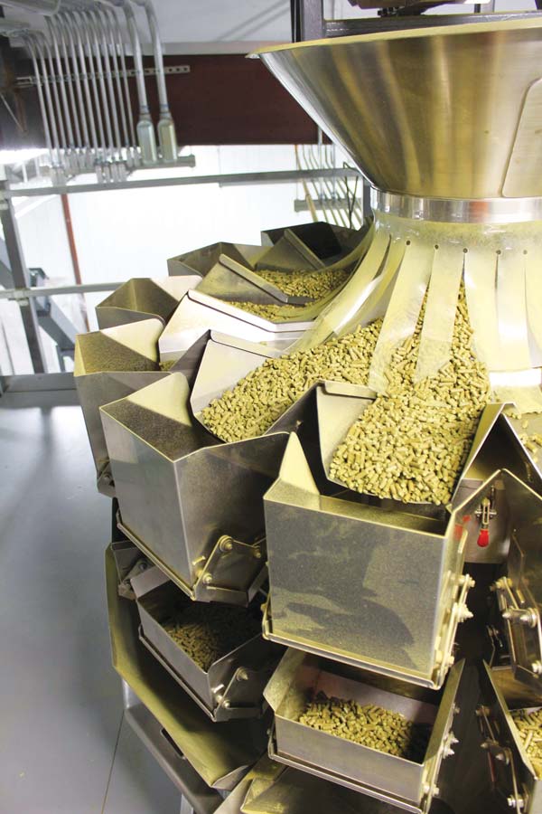 industrial sorter for hop pellets to divide into portions