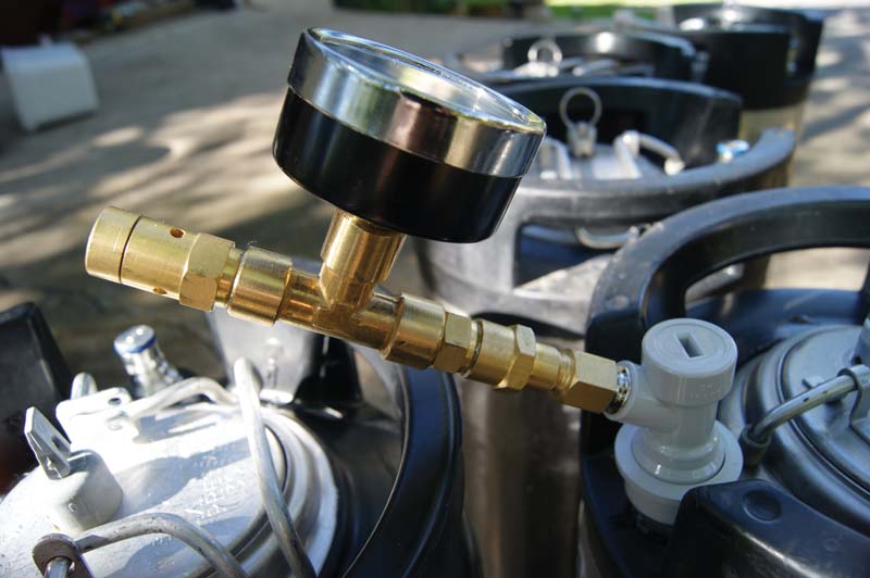 spunding valve on a Corny keg